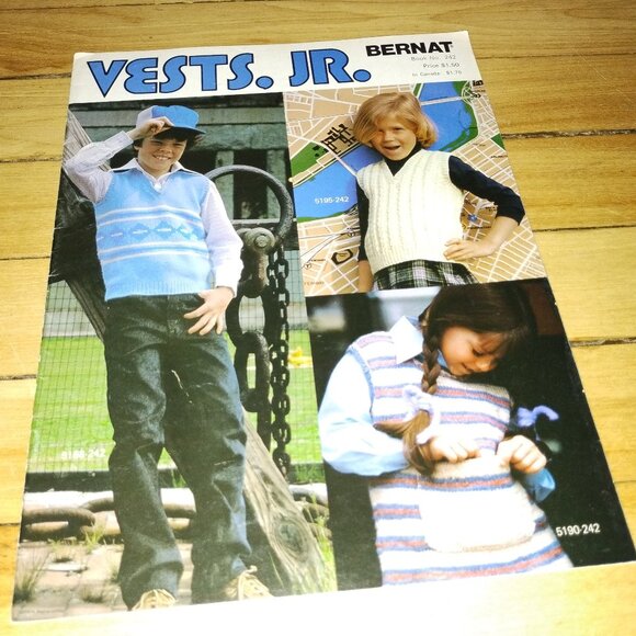Vests Hr. from Bernat Handicrafter Knitting Booklet #242 (Bernat, 1978) - Picture 1 of 2